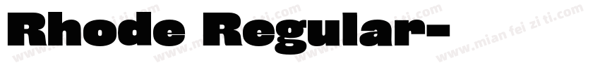 Rhode Regular字体转换